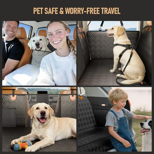 Dog Car Seat Cover for Back Seat, Heavy Duty Scratch Proof Pet Back Seat Protector for Cars/SUVs/Small Trucks