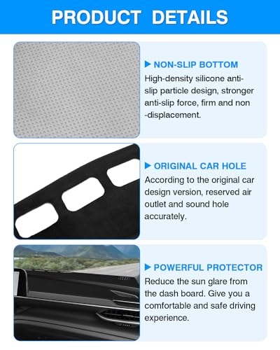 Autorder Dashboard Cover Mat Fit for 2023-2025 2026 Toyota Crown Accessories Dash Cover Flannel Dash Mat Sunshade Glare UV Rays Protector - size: 2023-2026 Toyota Crown