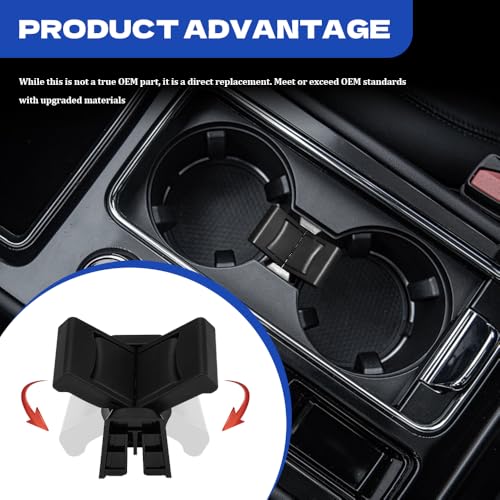 Cup Holder Insert Divider, Car Cup Holder Insert, Drink Holder Insert Replaces 55618-0E170-C0, Car Accessories Center Console Cup Holder Divider Compatible with Toyota Highlander 2014-2019