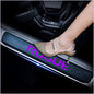 4Pcs Car Door Sill Protector for Nissan Rogue, Carbon Fiber Anti-Scratch Guard for Nissan Rogue Accessories - Self-Adhesive Car Door & Sill Protector -Purple