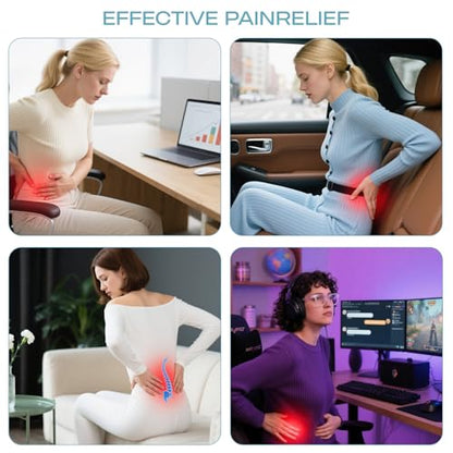 Skechers Seat Cushion Premium Gel & Memory Foam-Office Chair Cushion for Tailbone Pain Relief,Butt Pillow for Office Chair,Car seat Cushion,Long Sitting Office Workers,and Car Drivers,Blue