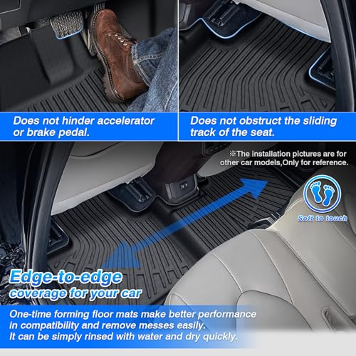 Cartist Floor Mats for Toyota Highlander 2020-2026 7 Seat (Both Hybrid and Gas, Not Grand), All Weather Cargo Liner with Backrest Mat and Door Sill Guards for Highlander Accessories, Heavy Duty - size: 1)Toyota Highlander 7 Seat 20+ Full Set