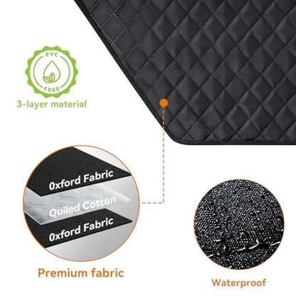 Dog Car Door Protector, 2 Pack Waterproof Scratchproof Nonslip Durable Protector, Thickened Door Panel Covers, Protects Doors from Dog Scratching Fit for Car/SUV/Truck (Black, XL)