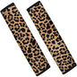 Dolyues Animal Leopard Print Car Seat Belt Cover Seatbelt Pads for Women Adults, All Season Universal Funny Shoulder Strap Padding for Vehicle, SUV, Full Set of 2, Tote Bags Scratchproof - color: leopard print