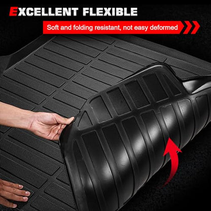 IKON MOTORSPORTS TPE Cargo Trunk Liner, Compatible with 2021-2026 Land Rover Range Rover Velar, Custom Fit All Weather Protection Heavy Duty Rear Trunk Tray Cargo Mats Protector, Black