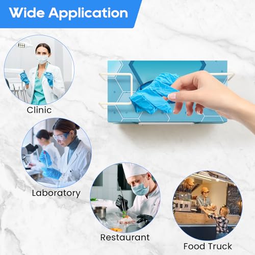 THYGIFTREE Glove Box Holder Wall Mount, Metal Dispenser Rack for Standard 100 Count Disposable Nitrile, Latex & Vinyl Glove Boxes, for Kitchen, Bathroom, Garage, White - color: White - 1Pack (Fits 100 Ct Box)