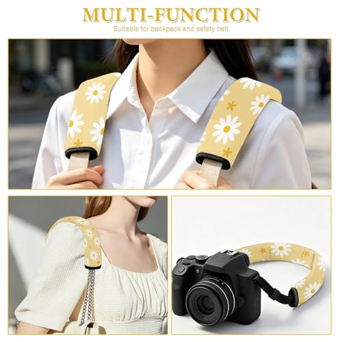 2 Pcs Seat Belt Cover for Women Adults, Daisy Car Seat Strap Pads for Children, Soft Car Seats Belt Cushion Pads for Kids Girls and Boys - color: Daisy