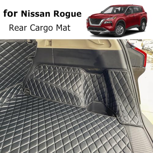 Cargo Mat Compatible with 2021-2026 Nissan Rogue Trunk Mat and Rear Backrest Mat Cargo Liners (not fit Rogue Sport)