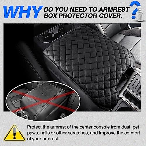 Autorder Center Console Cover for 2015-2020 Ford F150 /2017-2022 F250 F350 F450 /2018-2024 Expedition Accessories Armrest Cover Anti-Scratch Middle Console Pad Armrest Protector(Bucket Seat ONLY) - size: 15-20 Ford F150