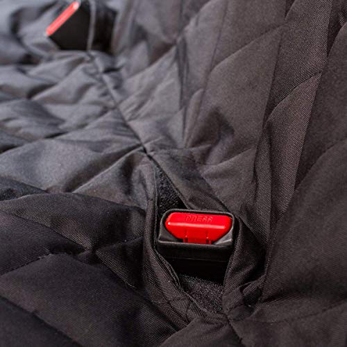 XXL Extra Wide (63”) & Extra Long (94”) with Floor Coverage Dog Seat Cover for Trucks, SUVs & Cars – Heavy Duty, Pet Hammock, Washable + Pet Travel Bowl - color: Black