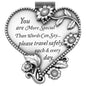 Heart-Shaped Car Visor Clip, Driving Safety Prayer Religious Car Gifts for New Driver Teen Boys Girls Parent Family Friends, New Car Gifts