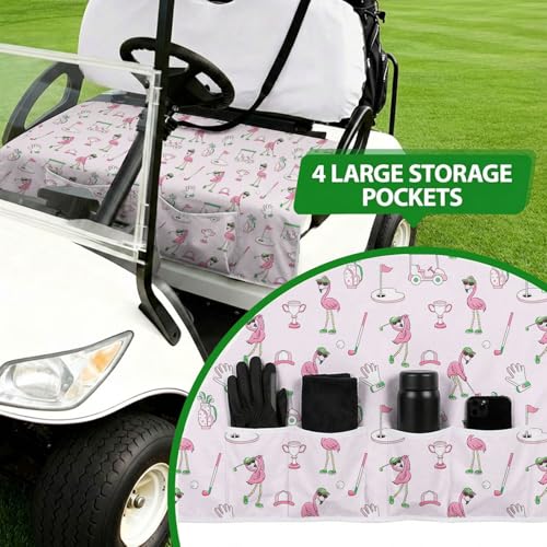 Golf Cart Seat Covers Golf Cart Seat Towel Blanket Group - color: Pink golf 4 Pockets B
