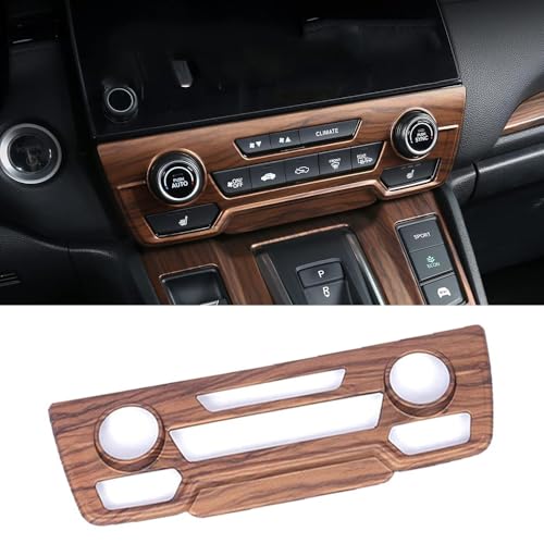 XITER ABS Center Console Air Conditioner Button Outlet Vent Panel Cover Trim Sticker Accessories CD Panel for Honda CRV 2017 2018 2019 2020 2021 2022,Peach Wood Texture - color: Peach Wood Texture, size: AC Air Conditioning Button panel