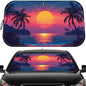 Windshield Sun Shade - Car Sun Shade Windshield, Reflector Sunshade Offers Ultimate Protection for Car Interior - color: Purple Dusk(57"x32")