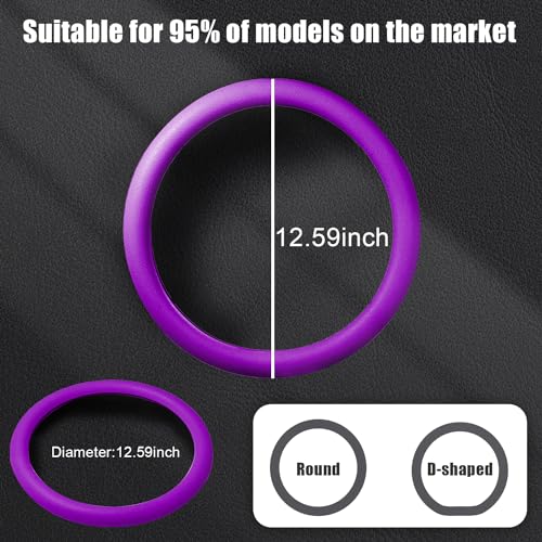 JDDRY Car Steering Wheel Cover,Silicone Steering Wheel Protector,Universal Fit Automotive Steering Wheel Cover,Steering Wheel Protective Cover(Purple,1PC) - color: Purple