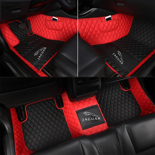 Car Floor Mats Full Set for Jaguar (2002-2026) - XE XF XJ XJL XK S-Type E-Pace F-Pace I-Pace F-Type,Custom Logo/Pic All-Weather Protection, Waterproof, Anti-Slip Full Coverage, with Storage Bag - color: 3, size: For Jaguar Full Set 2002-2026