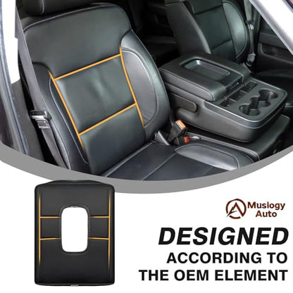 Center Console Armrest Cover Fit for Chevy Silverado & GMC Sierra 1500 2500 3500HD 2014-2018 Accessories, Comfort Armrest Pad Console Lid Cushion Vegan Leather Regular Thick(Split Bench Seat) - size: 1) 14-18 |Silverado & Sierra| Jump Seat, Regular