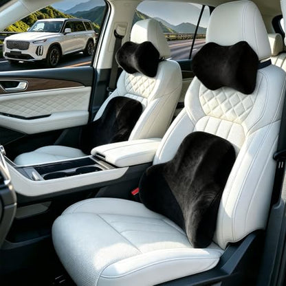 Car Pillow for Hyundai Palisade,Car Neck Pillow,Lumbar Support Pillow for Car,Memory Foam Pillow,Ergonomic Pillow,Adjustable and Washable,Car Essentials for Long Trips,Car Accessories,Suede,1 Set - size: Hyundai