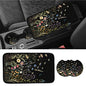 Car Armrest Cover Pads Universal Fashion Cute Auto Center Console Armrest Cover Pad with 2PCS Car Coasters Soft Waterproof Car Armrest Seat Protector for Women Girls, Wildflowers