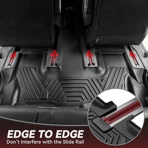 YITAMOTOR Floor Mats Fit for 2019-2026 Chevrolet Silverado/GMC Sierra 1500 & 2020-2026 Chevy Silverado/GMC Sierra 2500HD/3500HD Crew Cab with Bucket Seat(No Rear Underseat Storage Box), 1st & 2nd Row - style: 2019-2026 w/o Rear UnderSeat Storage Box