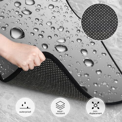 Water Droplets Car Floor Mats,4 Piece, Car Rug Durable Anti-Slip Waterproof Trim to Fit Liner Universal Fit Auto,Sedan,SUV,Truck