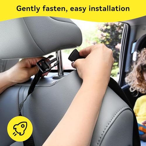 2 PCS Kick Mat Back Seat Protector, Waterproof Car Backseat Protective Kick Mat with 2 Mesh Pockets, Large Vehicle Seat Back Kick Mat Organizer for Kids, Car Accessories (2PCS)