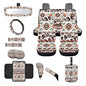 Wanyint 14 Pack Car Accessories, Universal Auto Seat Protector Steering Wheel Seatbelt Strap Pad Trash Can Armrest Pad Cup Holders Rearview Mirror Handbrake Cover Set, Aztec Navajo Leopard Print - color: Aztec Navajo Leopard Print