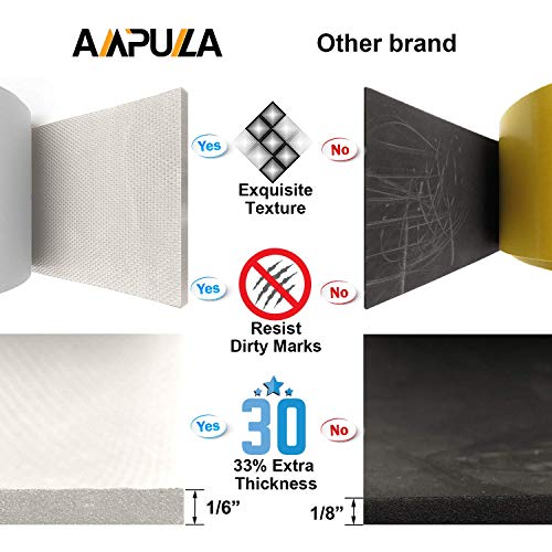 Ampulla GWP01S Super Thick Waterproof Garage Wall Protector, Designed in Germany - 2 Pieces in One Roll (1/6" Thickness) - size: 1/6" Thickness White