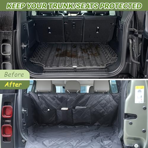 Pet Cargo Liner for 2020-2024 L@nd Rover Defender 110 Accessories, Waterproof & Nonslip Cargo Liner for Dogs, Dog Seat Cover Mat Backseat Protector (Style A)