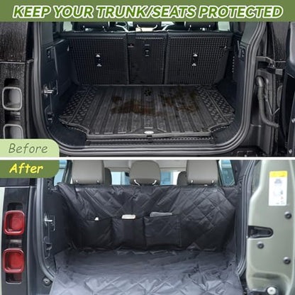 Pet Cargo Liner for 2020-2024 L@nd Rover Defender 110 Accessories, Waterproof & Nonslip Cargo Liner for Dogs, Dog Seat Cover Mat Backseat Protector (Style A)
