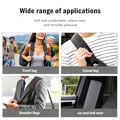Gray Breathable PU Leather Seat Belt Covers - 2Pcs, Perforated Seat Belt Pads, Universal Fit for Car Truck SUV - color: ck-grey