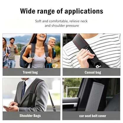 Gray Breathable PU Leather Seat Belt Covers - 2Pcs, Perforated Seat Belt Pads, Universal Fit for Car Truck SUV - color: ck-grey