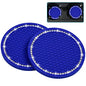 Bling Car Coasters, Wisdompro 2 Pack PVC Car Cup Holder Insert Coaster - Anti Slip Universal Vehicle Interior Accessories Crystal Glitter Cup Mats for Women and Men (2.75" Diameter, Blue) - color: Blue