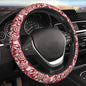 Christmas Swirl Candy Cane Red and White Candies Car Steering Wheel Cover,Non-Slip Elastic Neoprene-Sweat Car Accessories,Universal 15 Inch Fit Auto, Vans Trucks,Suvs, Truck - color: Candy
