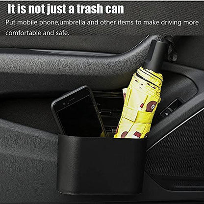 Car Trash can, mini Trunk Push Hanging Portable car Trash can with 2 Automatic Hooks and Disposable Trash Bags, Suitable for car, Home, Office - size: Car Trash Can with 2 Hooks and Trash Bags