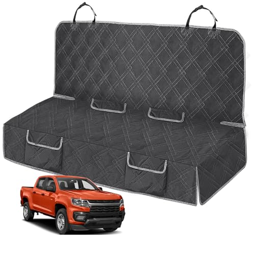 Dog Car Seat Cover for Mid-Size Truck, Compatible with Toyota Tacoma/Hilux, Ford Ranger, Chevy Colorado/GMC Canyon, Nissan Frontier, Honda Ridgeline, Jeep Gladiator, 600D Waterproof Pet Seat - color: Charcoal, size: Mid-Size Truck (Standard Seat)