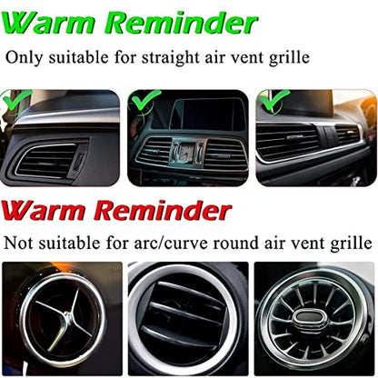 gradegift Car Vent Decoration Strip, 10 Pieces Car Air Conditioner Vent Outlet Trim Strips Car Decorative Filler Insert Strips Car Interior Moulding Trim Strip Line (green)