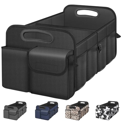 Car Trunk Organizer with Large Capacity Waterproof Car Accessories for Women & Men, Collapsible Trunk Organizer for Suv/Jeep/Sedan,Tools (Black, Standard) - color: Black, size: Standard