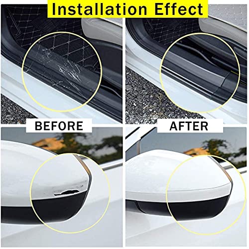 QBUC Car Door Entry Guards Scratch Cover Protector Paint Threshold Guard,Front Rear Door Entry Sill Guard Scuff Plate for Most Cars,2.7in9.8ft(7cm*3m) Transparent