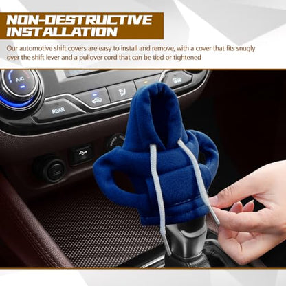 Gear Shift Hoodie, Gear Shift Cover, Funny Car Gear Shift Cover, Automotive Interior Cute Gadgets, Automotive Interior Accessories and Decoration (Blue)