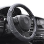 Elantrip Leather Steering Wheel Cover Great Grip with 3D Honeycomb Anti-Slip Design, Universal 14.5-15 Inch Car Wheel Protector Black - color: Black, size: 14 1/2 - 15 inch