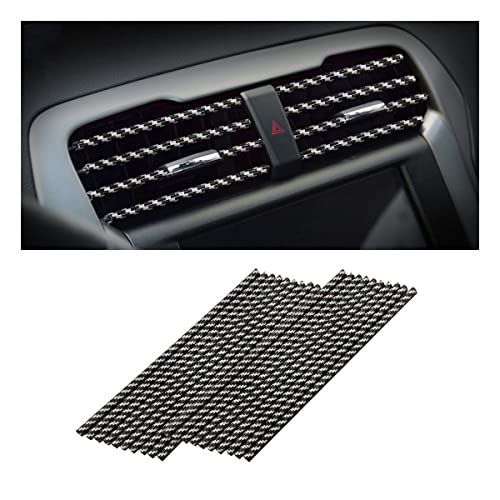 20PCS Car Air Conditioner Decoration Strip, Auto Air Vent Outlet Chrome DIY Trim Strips, Waterproof Moulding Bendable Protection Strip Line, Car Decor Accessories for Most Cars (Carbon Fiber Laser) - color: Carbon Fiber Laser