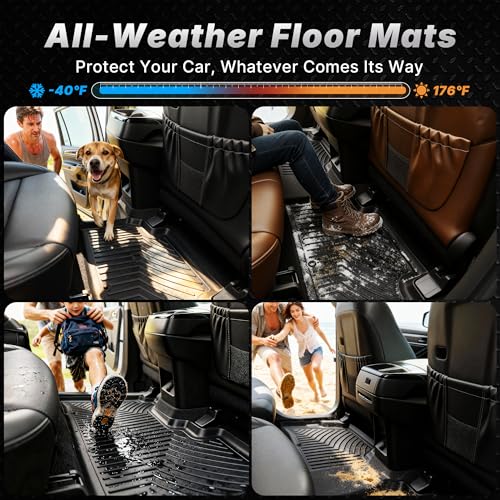 OEDRO Floor Mats Fit for 2012-2017 Chevy Equinox L/LS/LT/LTZ/Premier & 12-17 GMC Terrain SL/SLE/SLT/Denali, TPE All-Weather Custom Fit Floor Liners Waterproof, 1st & 2nd Row Car Mats Accessories Black - style: 12-17 Equinox/Terrain 1st & 2nd Row