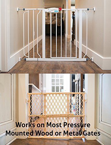 Wall Nanny Mini - Smallest Baby Gate Wall Protector (Made in USA) Protect Walls & Doorways from Pet Gates & Dog Gate Spindles - Child Pressure Mounted Baby Gate for Stairs Wall Cup (White) 4 Pack - color: White