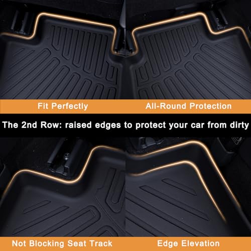 Cargo Mat for 2011-2025 2026 Honda Odyssey & Backrest Mat,TPE All Weather Protection Car Trunk mat Covering The Backrest Accessories - Black