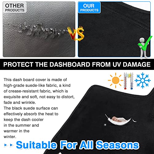 CARTIST Dash Cover for Ford F150 2004 2005 2006 2007 2008/Lincoln Mark LT [Anti-Glare and Sun Protection] Suede Dashboard Cover for F150 Accessories Anti-Slip Silicone Back - size: Ford F150 2004-2008