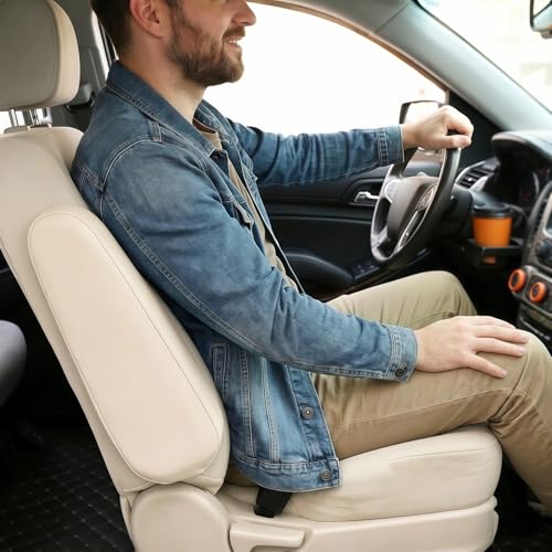 JDDRY Car Front Seat Armrest Covers Leather,Car Armrest Protectors,Auto Arm Rest Cover Replacement,Universal for MPV/SUV/Truck(Beige,2PC) - color: Beige-2PC