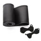 Onerbuy Universal Leather Car Steering Wheel Stitch On Wrap Cover DIY Sewing Breathable and Anti Slip, Maximum for 15-Inch Diameter Car Steering Wheel (Black) - color: Black