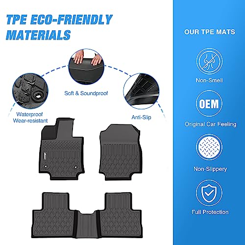 Nilight TPE Floor Mats for Toyota RAV4 2019 2020 2021 2022 2023 2024 2025 2026 All Weather Custom Fit Heavy Duty Floor Liners - color: 2019-2025 Toyota RAV4