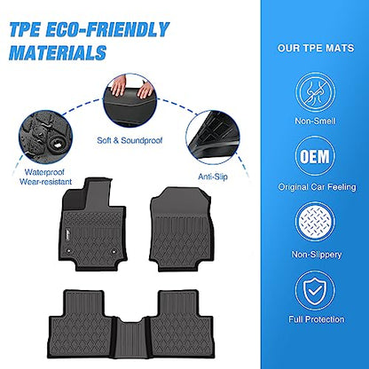 Nilight TPE Floor Mats for Toyota RAV4 2019 2020 2021 2022 2023 2024 2025 2026 All Weather Custom Fit Heavy Duty Floor Liners - color: 2019-2025 Toyota RAV4